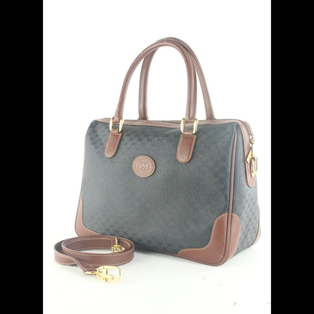 Gucci Rare Black x Brown 2way Square Boston 4GK1012K - Picture 2 of 10